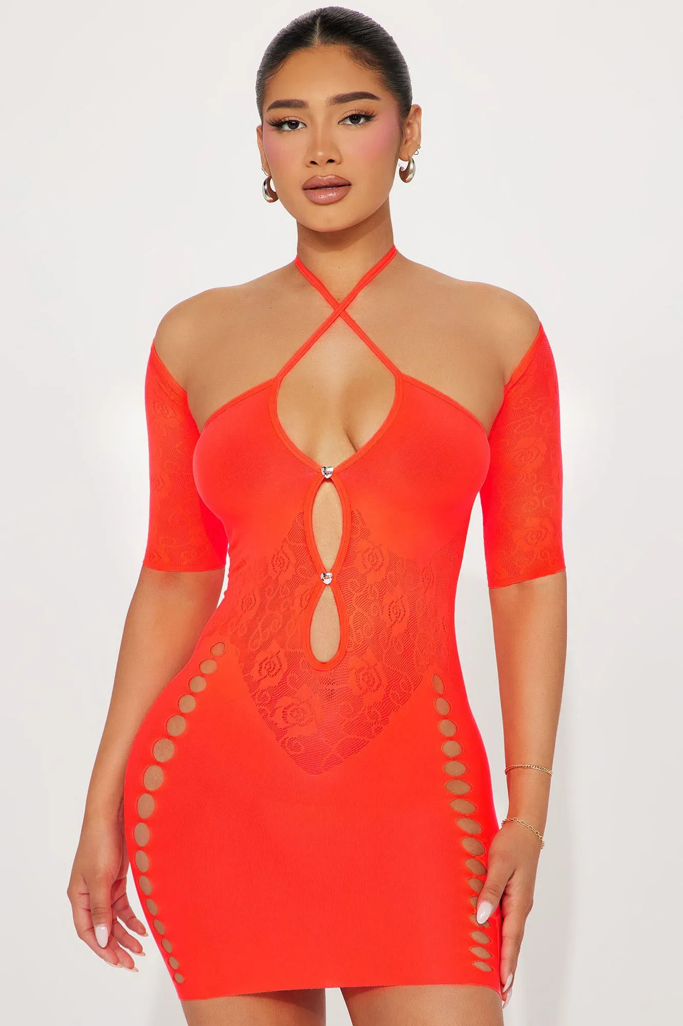 Celine Seamless Mini Dress - Neon Coral sold by Fashion Nova product image thumbnail 2