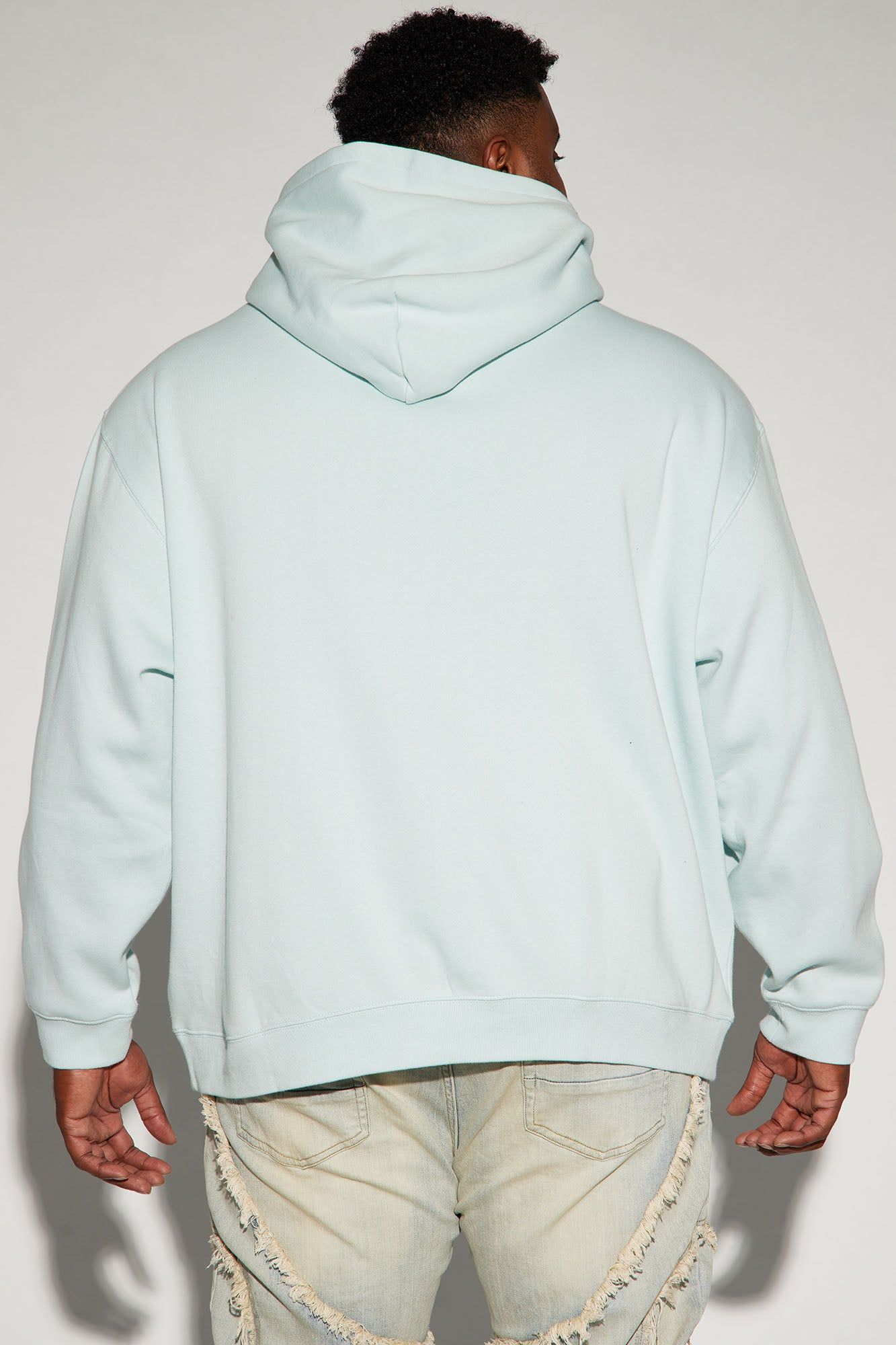 Tyson Hoodie With Snap Button - Dusty Blue sold by Fashion Nova product image thumbnail 6