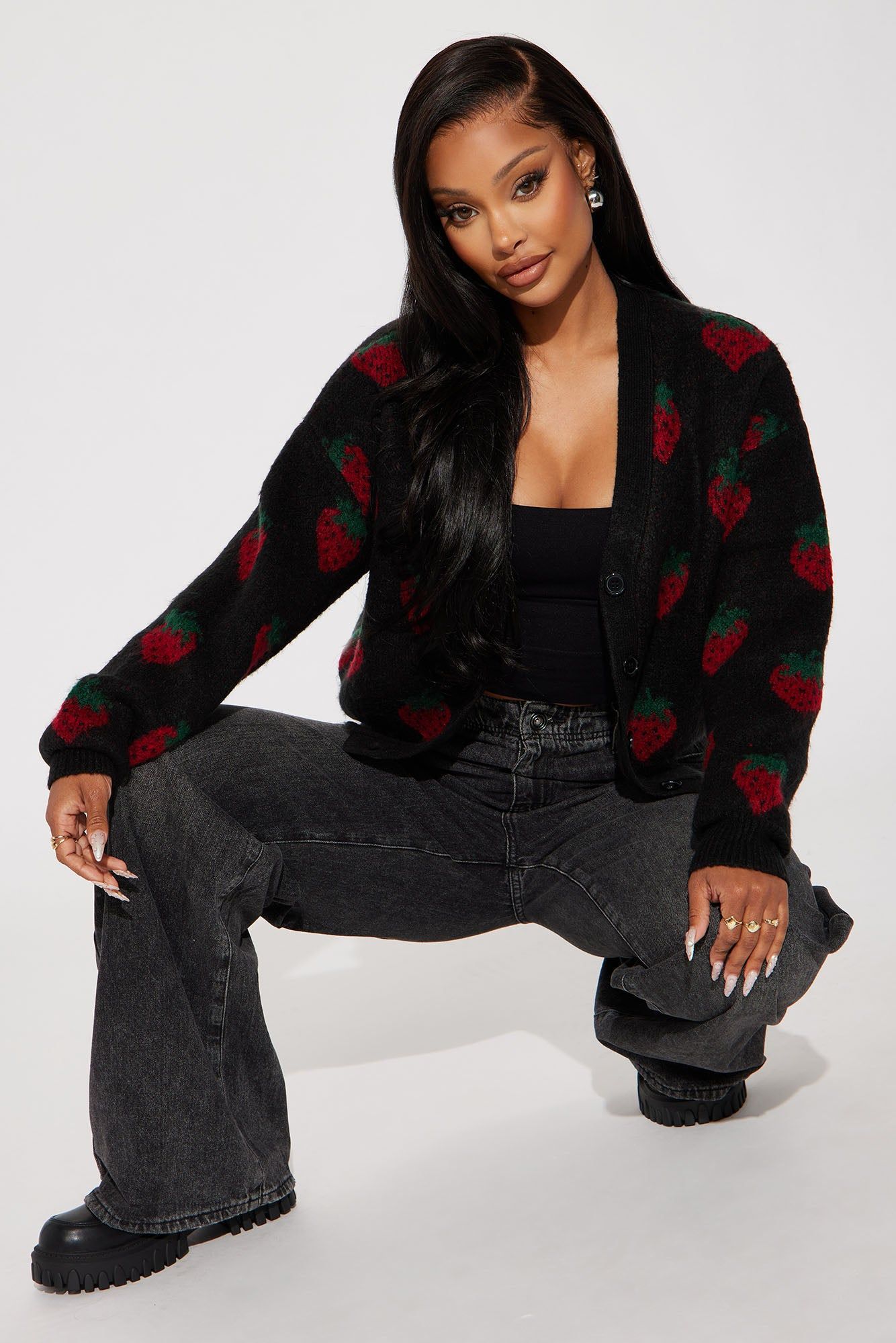 Strawberry Fields Cardigan - Black/combo sold by Fashion Nova product image thumbnail 2