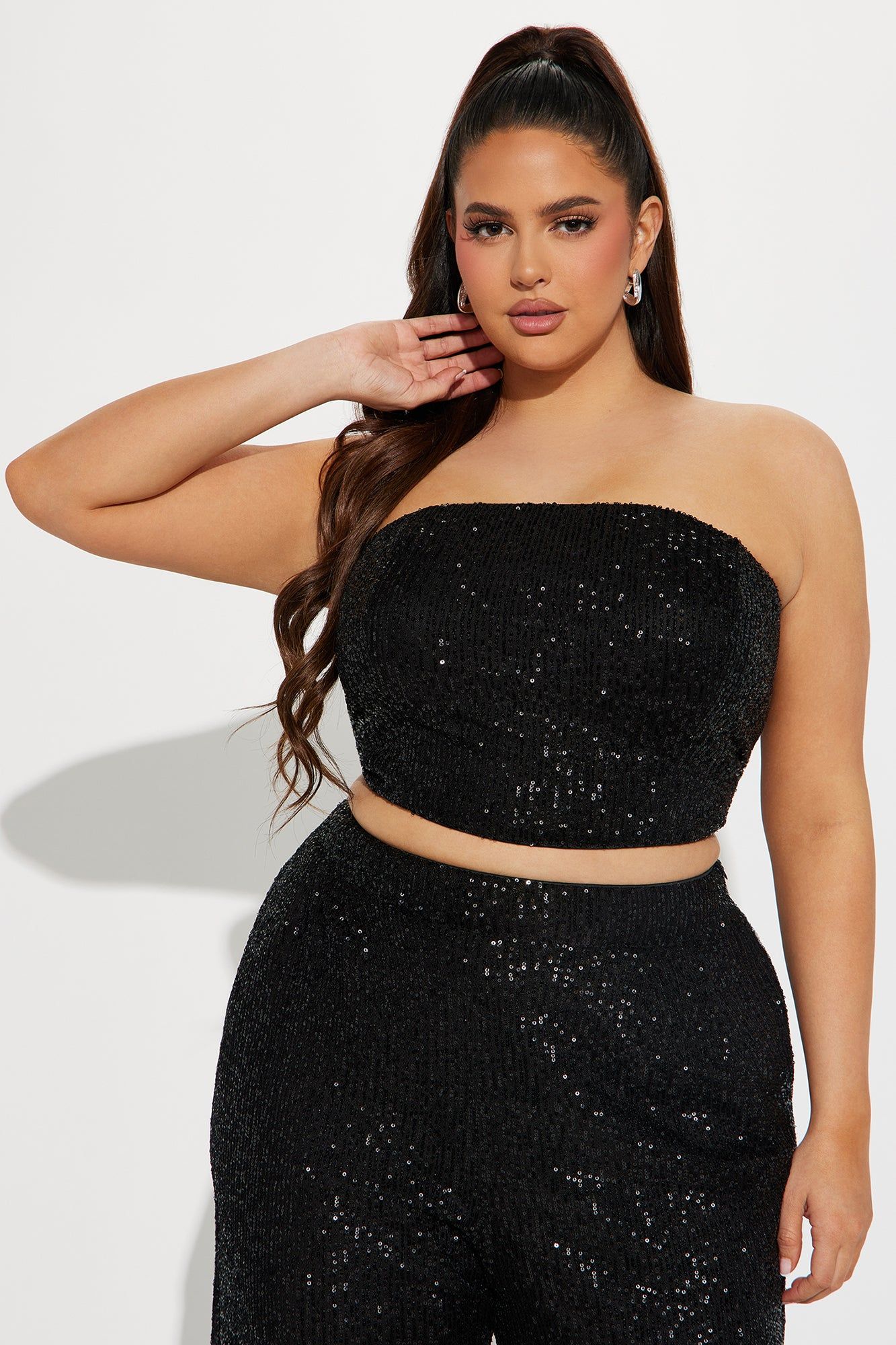 Stella Sequin Pant Set - Black sold by Fashion Nova product image thumbnail 5