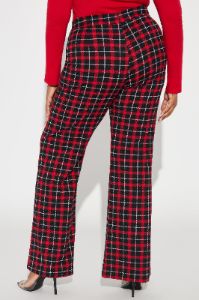 Victoria High Waisted Dress Pant - Red/Black sold by Fashion Nova