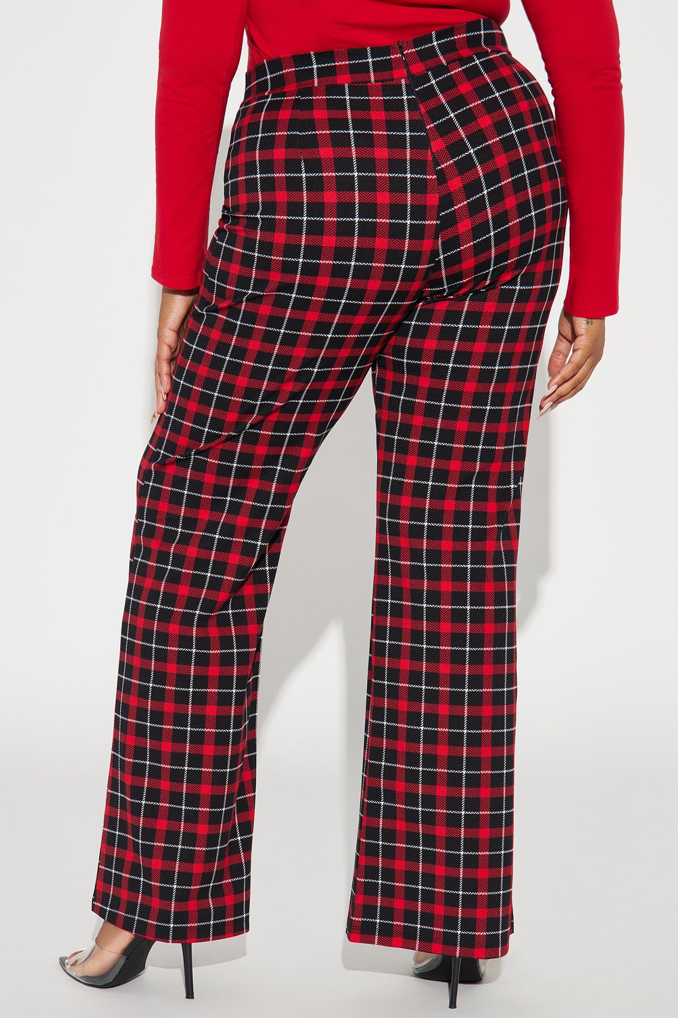 Victoria High Waisted Dress Pant - Red/Black sold by Fashion Nova product image thumbnail 6