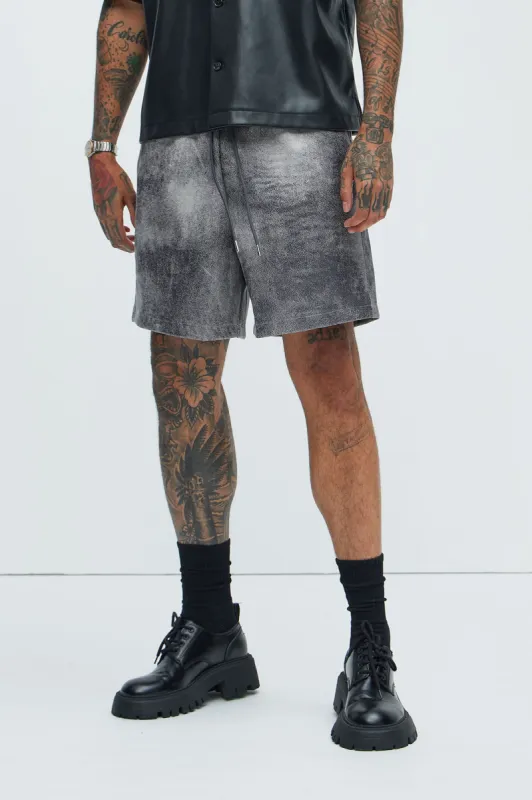 Scorched Relaxed Shorts - Grey sold by Fashion Nova