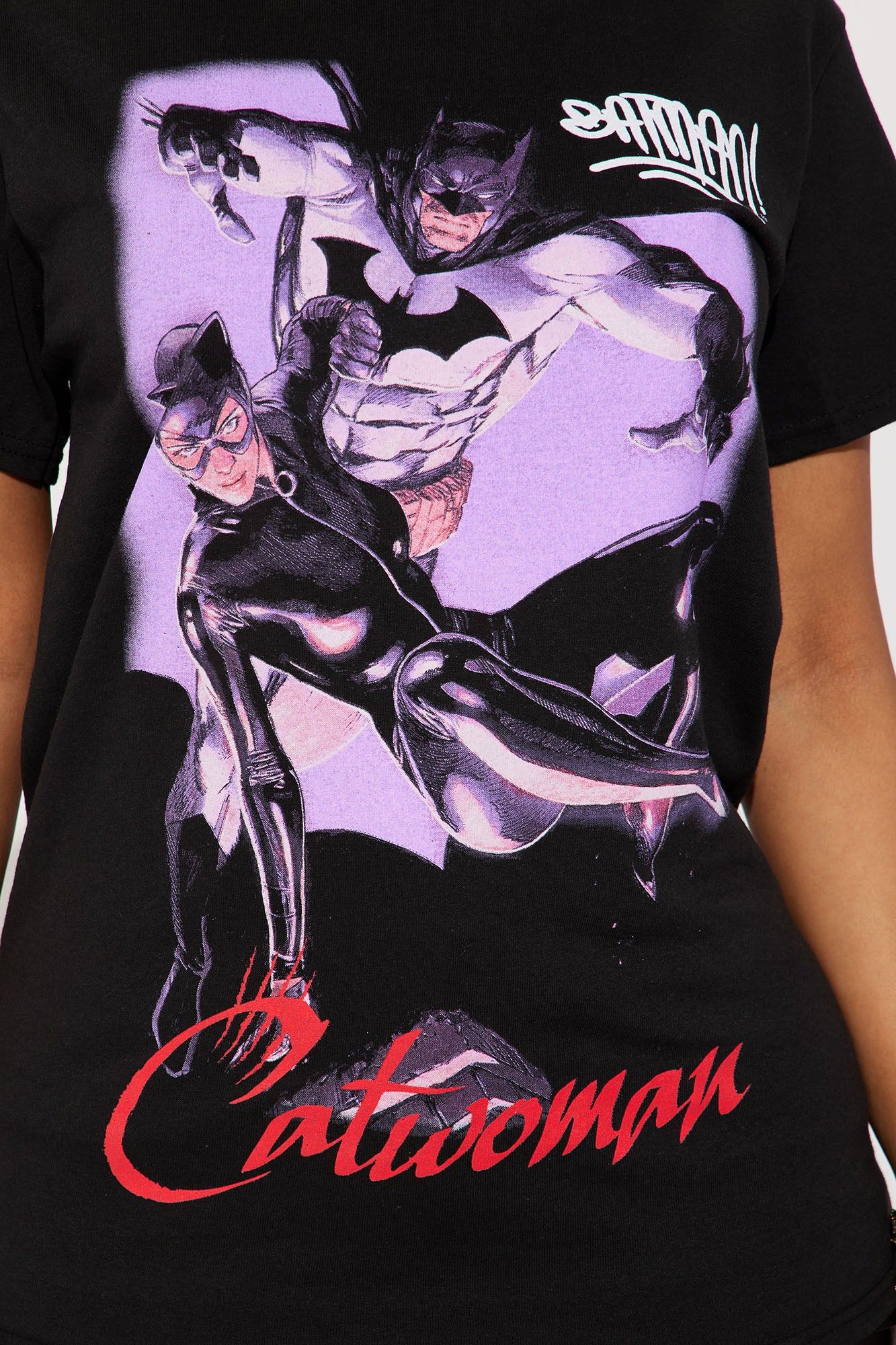 Catwoman And Batman Graphic Tee - Black sold by Fashion Nova product image thumbnail 3