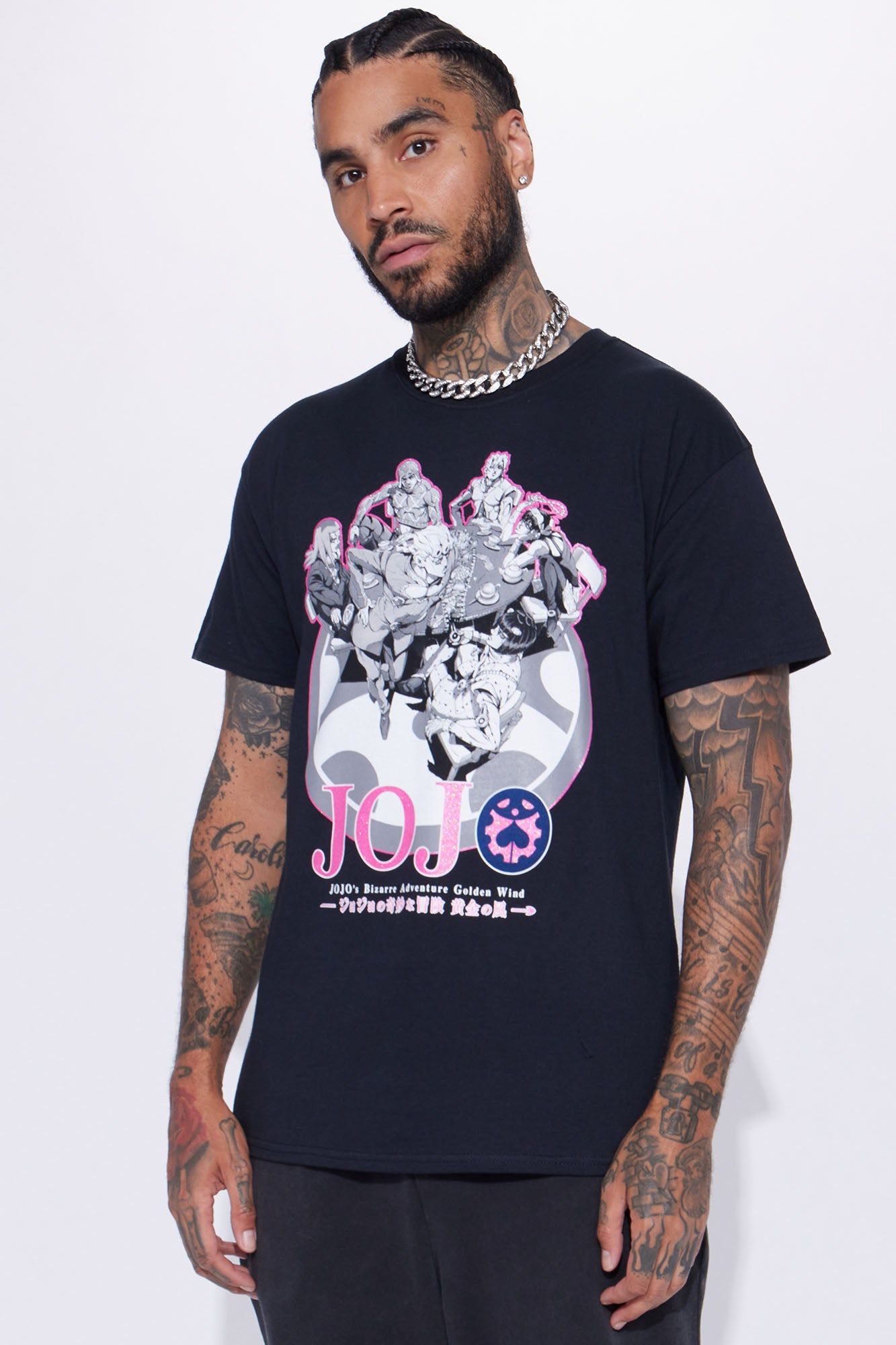 Jojo's Bizarre Adventures Short Sleeve Tee - Black sold by Fashion Nova