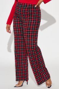 Victoria High Waisted Dress Pant - Red/Black sold by Fashion Nova