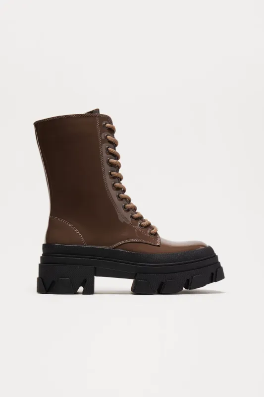 Sam Combat Boots - Taupe sold by Fashion Nova