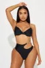 Haley Chain Underwire 2 Piece Bikini - Black sold by Fashion Nova