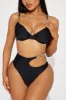 Haley Chain Underwire 2 Piece Bikini - Black sold by Fashion Nova