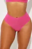 Light As A Feather Microfiber High Cut Thong Panty - Hot Pink sold by Fashion Nova