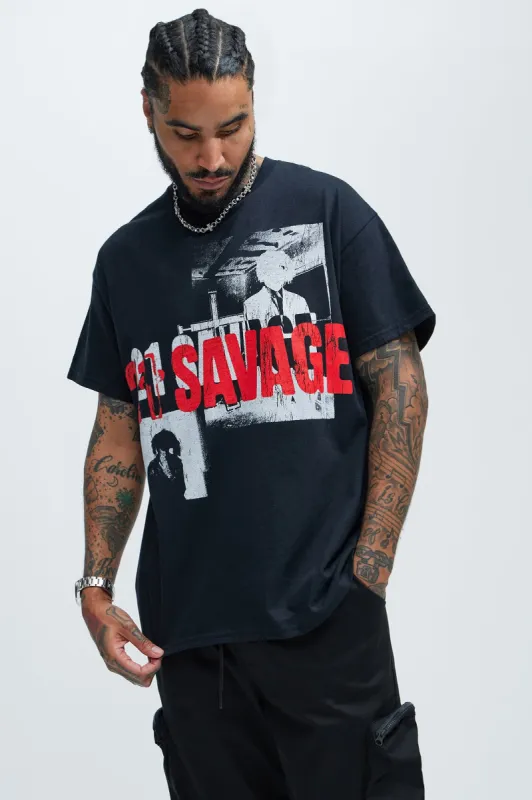 21 Savage American Dream Oversize Short Sleeve Tee - Black sold by Fashion Nova