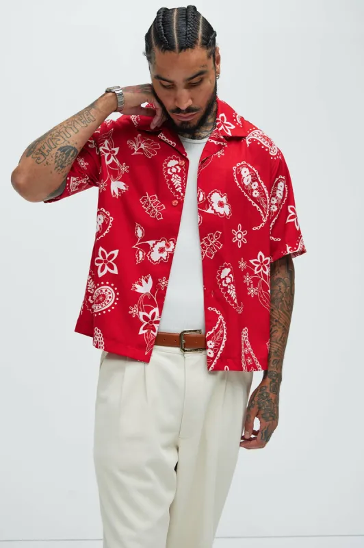 Gary Paisley Shirt - Red sold by Fashion Nova
