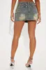 Come My Way Tinted Denim Skort - Medium Wash sold by Fashion Nova
