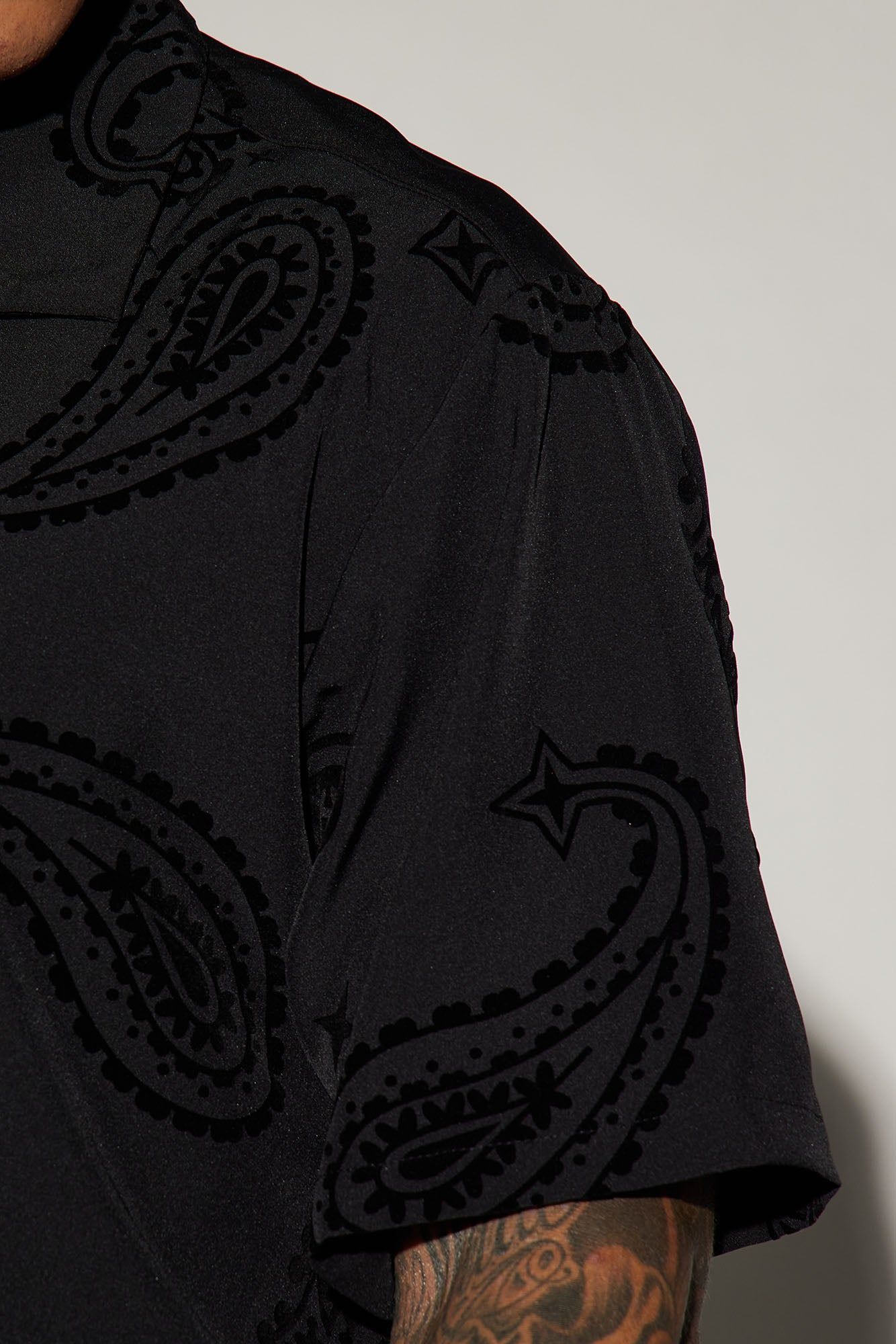 Paisley Button Up Shirt - Black sold by Fashion Nova product image thumbnail 3