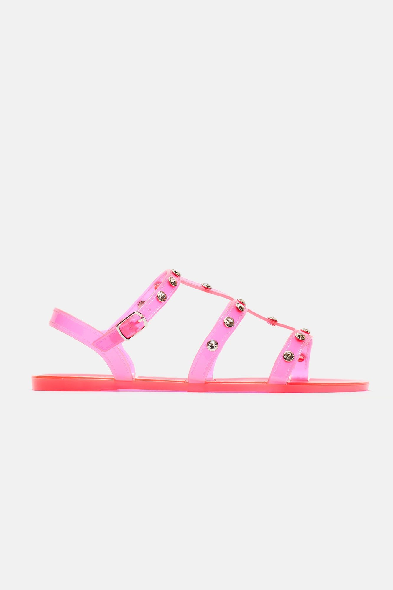 Mini Bling Bling II Flat Sandal - Fuchsia sold by Fashion Nova product image thumbnail 5