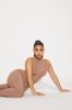 Amber Snatched Jumpsuit - Nude sold by Fashion Nova