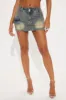 Come My Way Tinted Denim Skort - Medium Wash sold by Fashion Nova