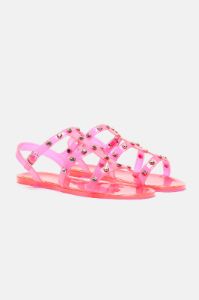 Mini Bling Bling II Flat Sandal - Fuchsia sold by Fashion Nova