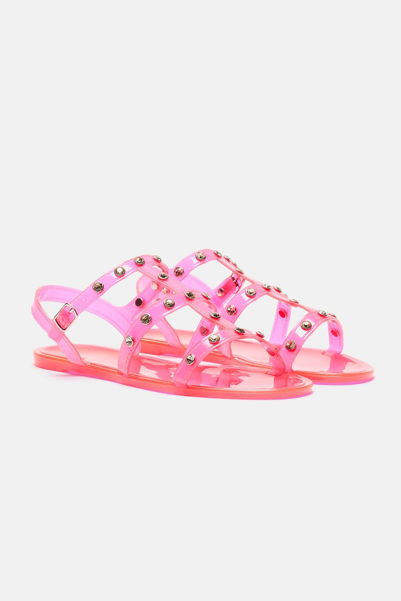 Mini Bling Bling II Flat Sandal - Fuchsia sold by Fashion Nova product image thumbnail 2