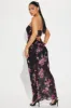 Alexa Floral Chiffon Maxi Dress - Black/combo sold by Fashion Nova