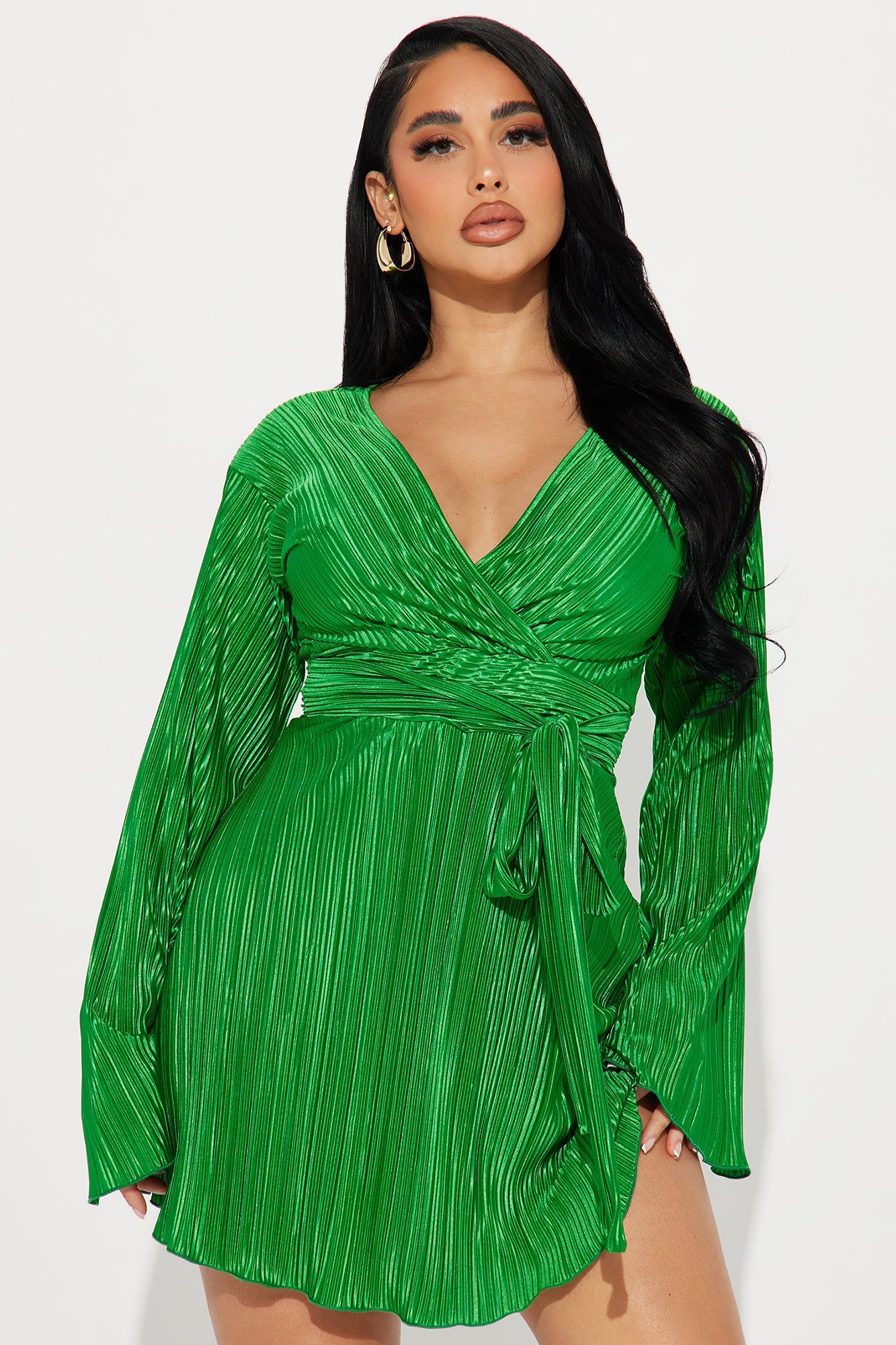 Ciara Plisse Mini Dress - Green sold by Fashion Nova product image thumbnail 2