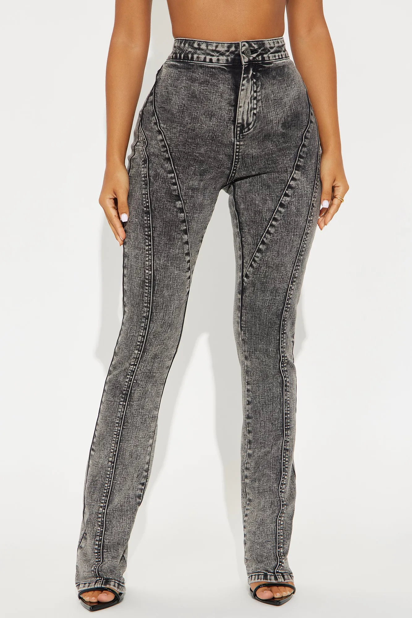 Acting Different Zipper Slim Straight Leg Jeans - Black Wash sold by Fashion Nova product image thumbnail 2