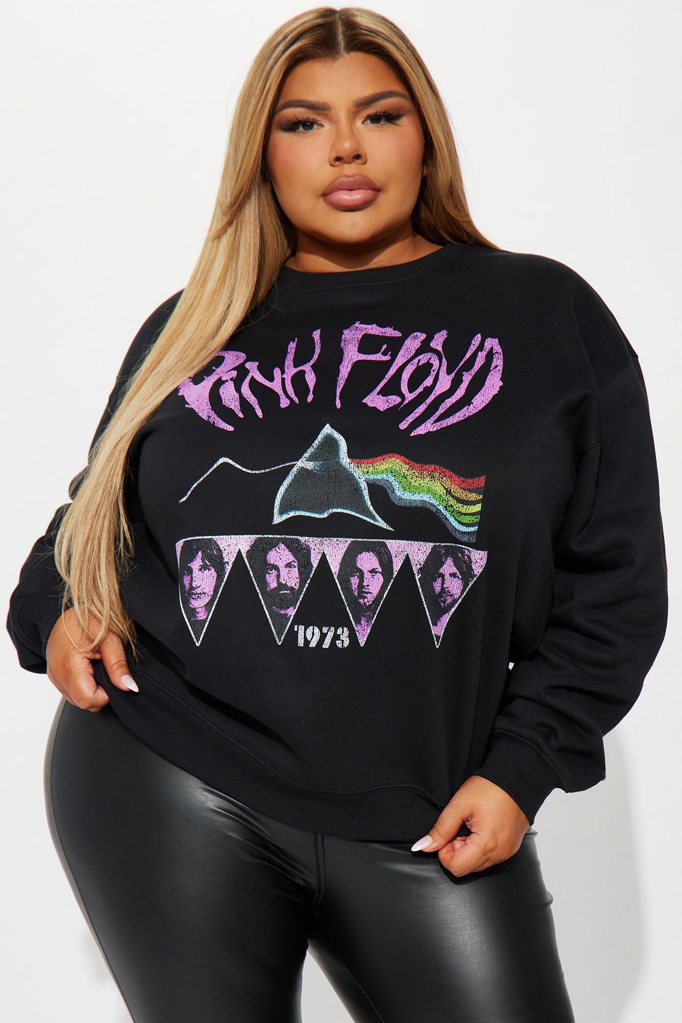Pink Floyd Rhinestone Sweatshirt - Black sold by Fashion Nova product image thumbnail 5