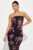 Alexa Floral Chiffon Maxi Dress - Black/combo sold by Fashion Nova