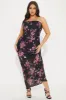 Alexa Floral Chiffon Maxi Dress - Black/combo sold by Fashion Nova