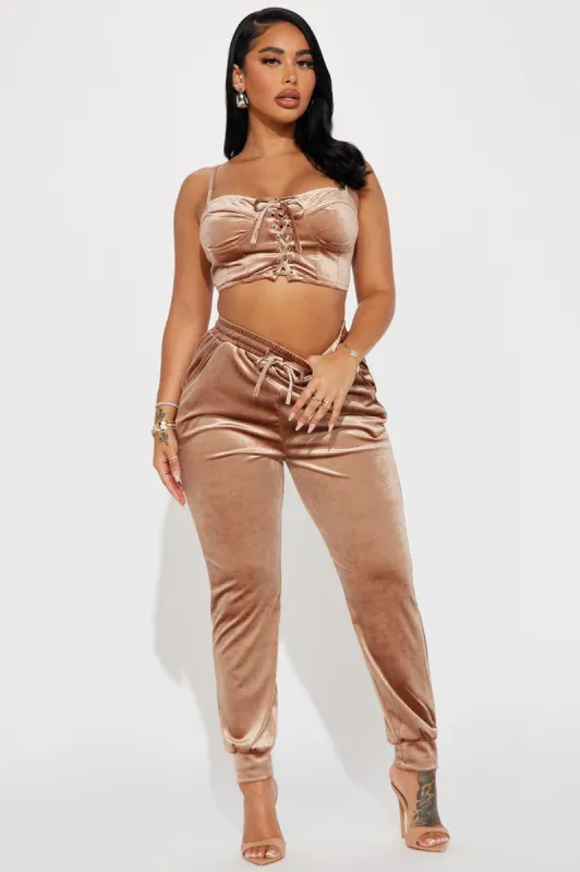 Down With You Jogger Set - Taupe sold by Fashion Nova