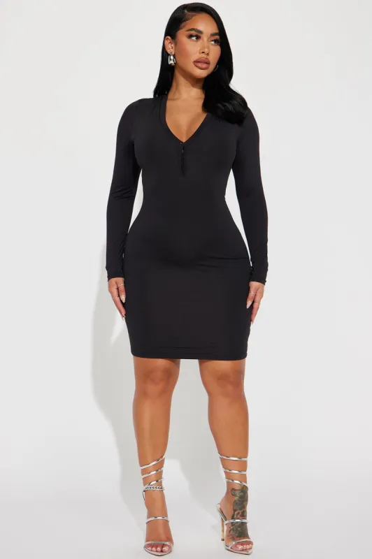 Elizabeth Bodycon Midi Dress - Black sold by Fashion Nova