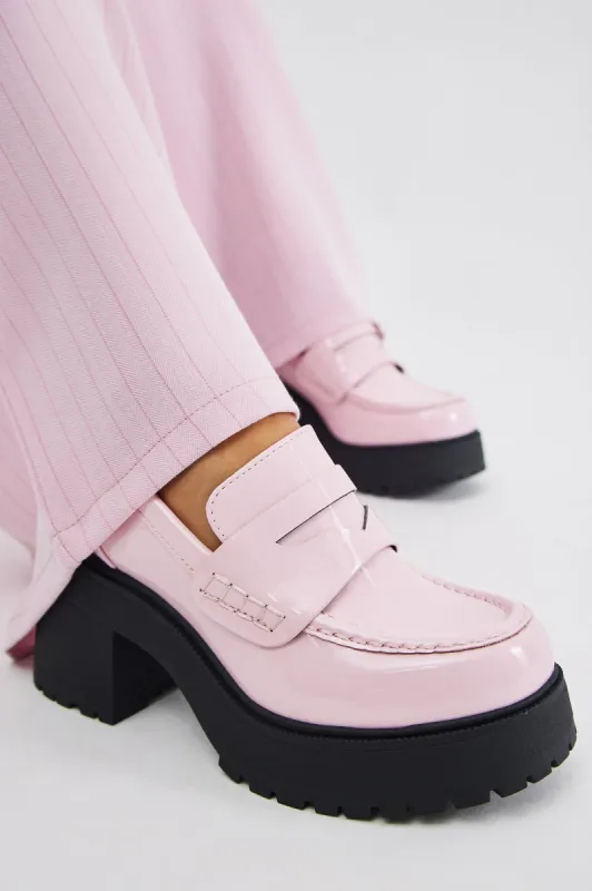 Can't Decide Platform Loafers - Pink sold by Fashion Nova