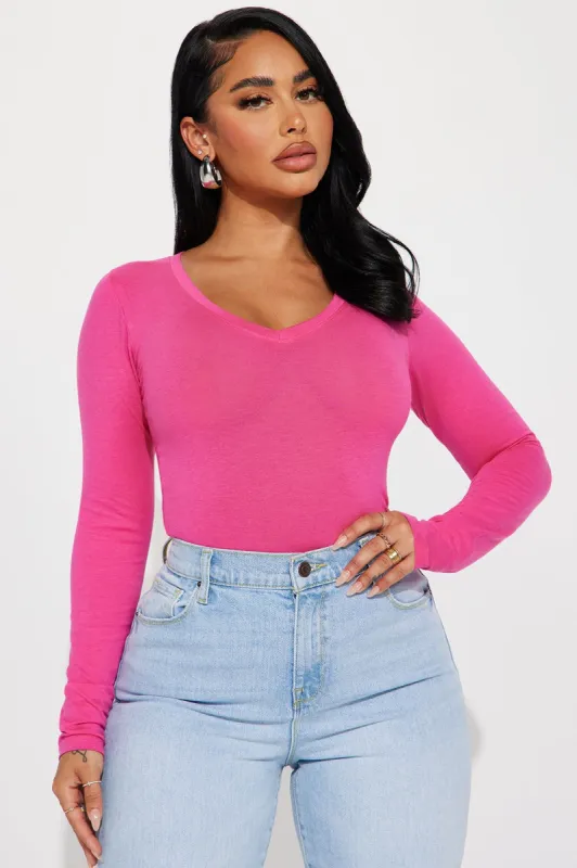 Your Everyday Long Sleeve Tee - Berries sold by Fashion Nova
