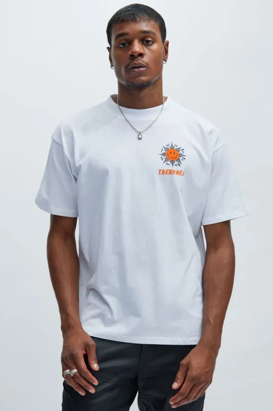 The Trenches Boxy Short Sleeve Tee - White sold by Fashion Nova