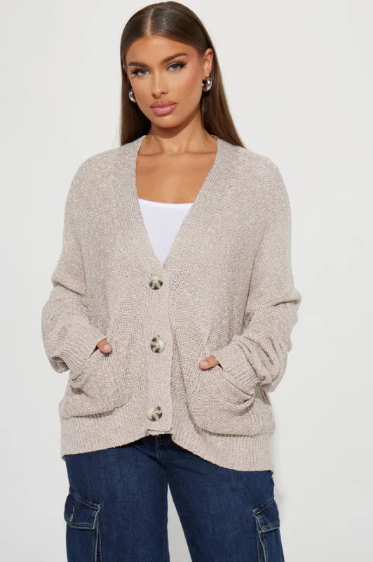 Audree Cardigan Sweater - Oatmeal sold by Fashion Nova