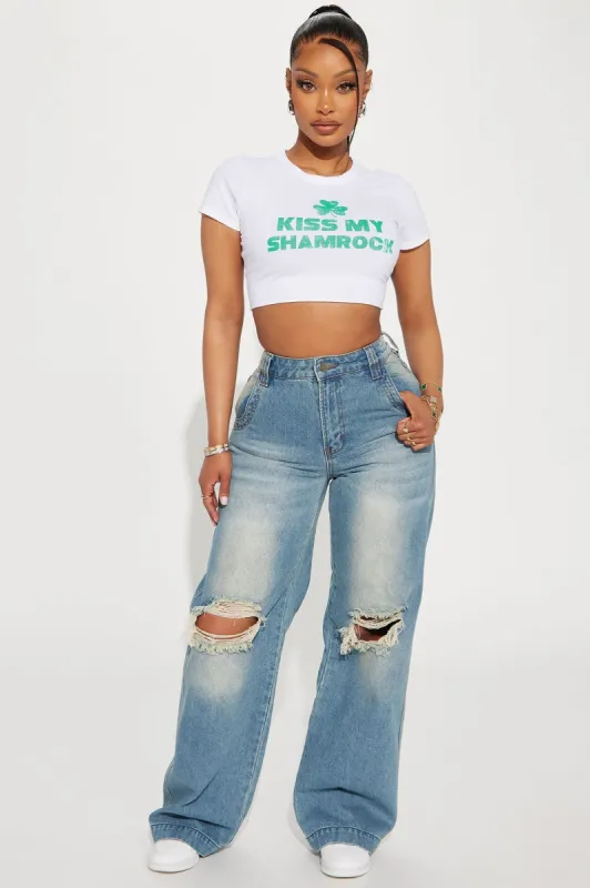 Drew Drop Waist Baggy Jeans - Medium Wash sold by Fashion Nova