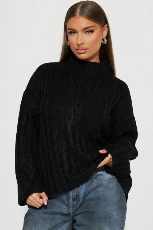 Talk It Up Sweater - Black sold by Fashion Nova