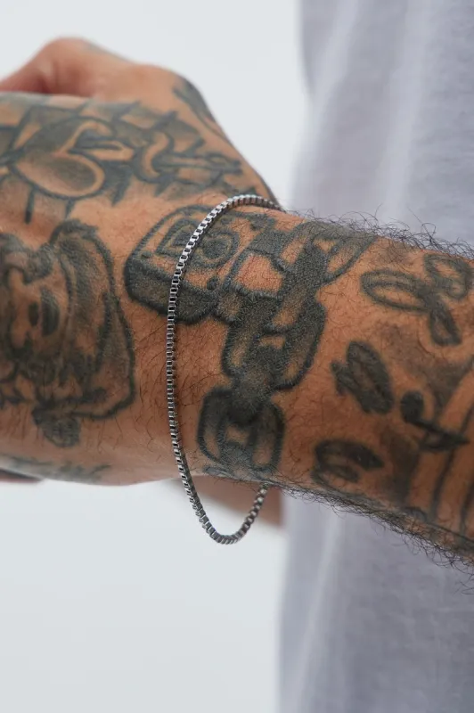 2mm Premium 8″ Box Chain Bracelet - Silver sold by Fashion Nova