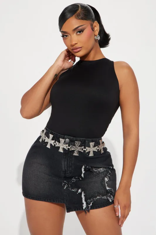 Have Faith Chain Belt - Silver sold by Fashion Nova