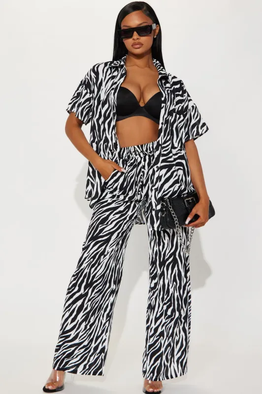 A New Direction Pant Set - Black/combo sold by Fashion Nova