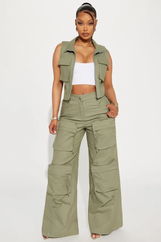 Kailani Pant Set - Olive sold by Fashion Nova