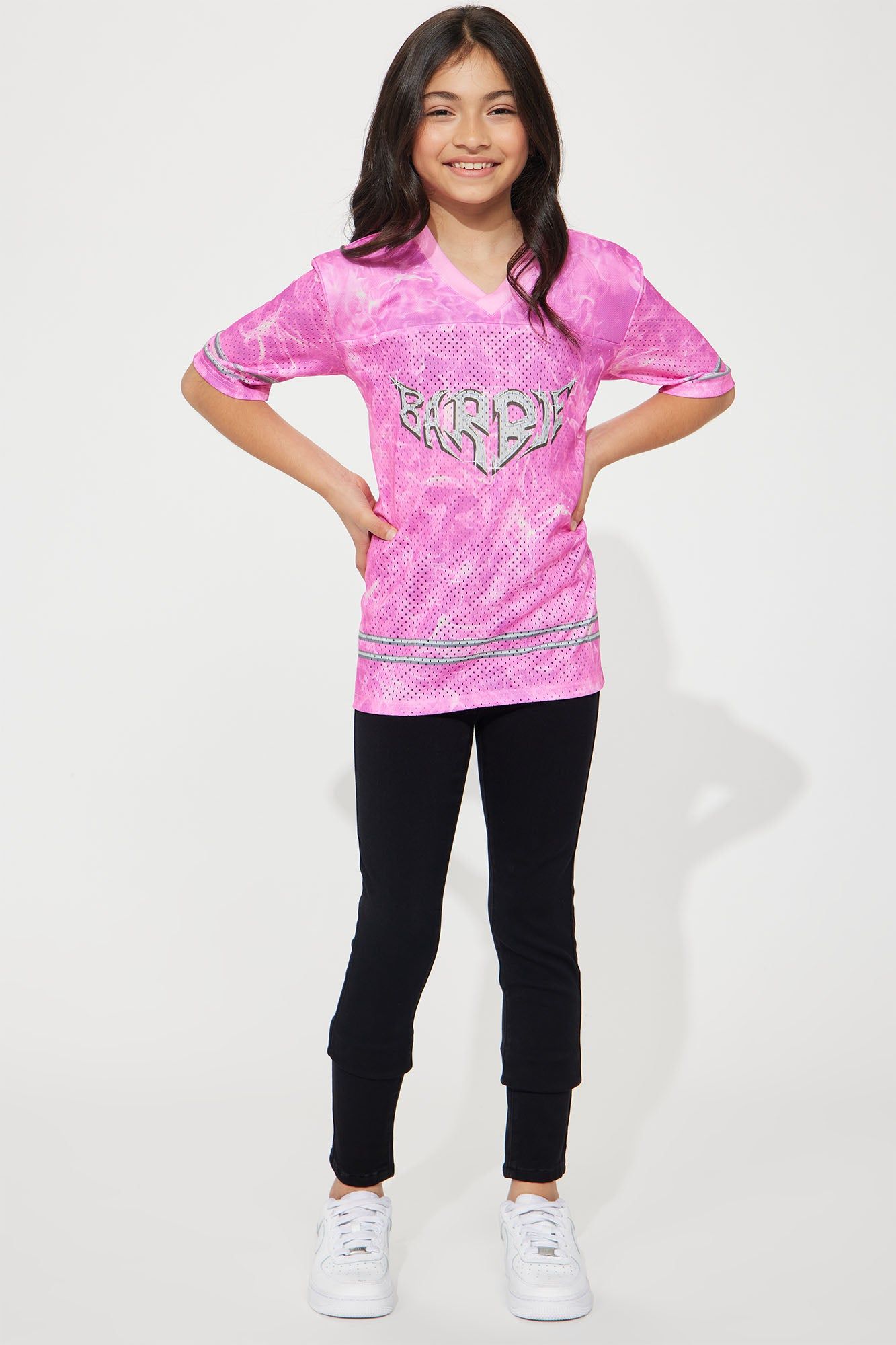 Mini Hardcore Barbie Front/Back Tee - Pink sold by Fashion Nova