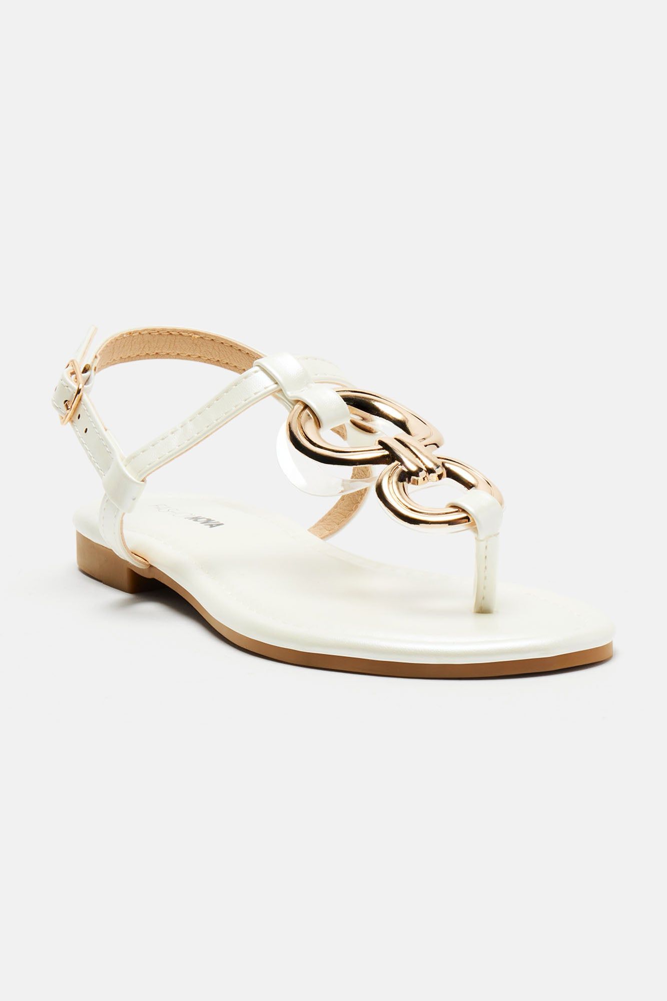 Gabriella Flat Sandals - White sold by Fashion Nova product image thumbnail 2