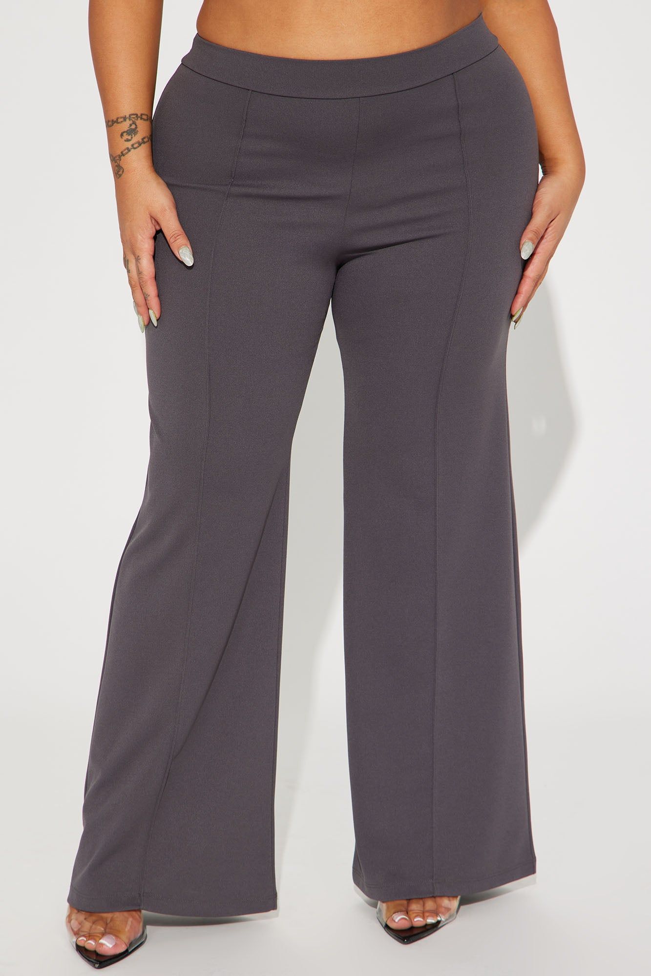 Petite Victoria High Waisted Dress Pants - Charcoal sold by Fashion Nova product image thumbnail 5