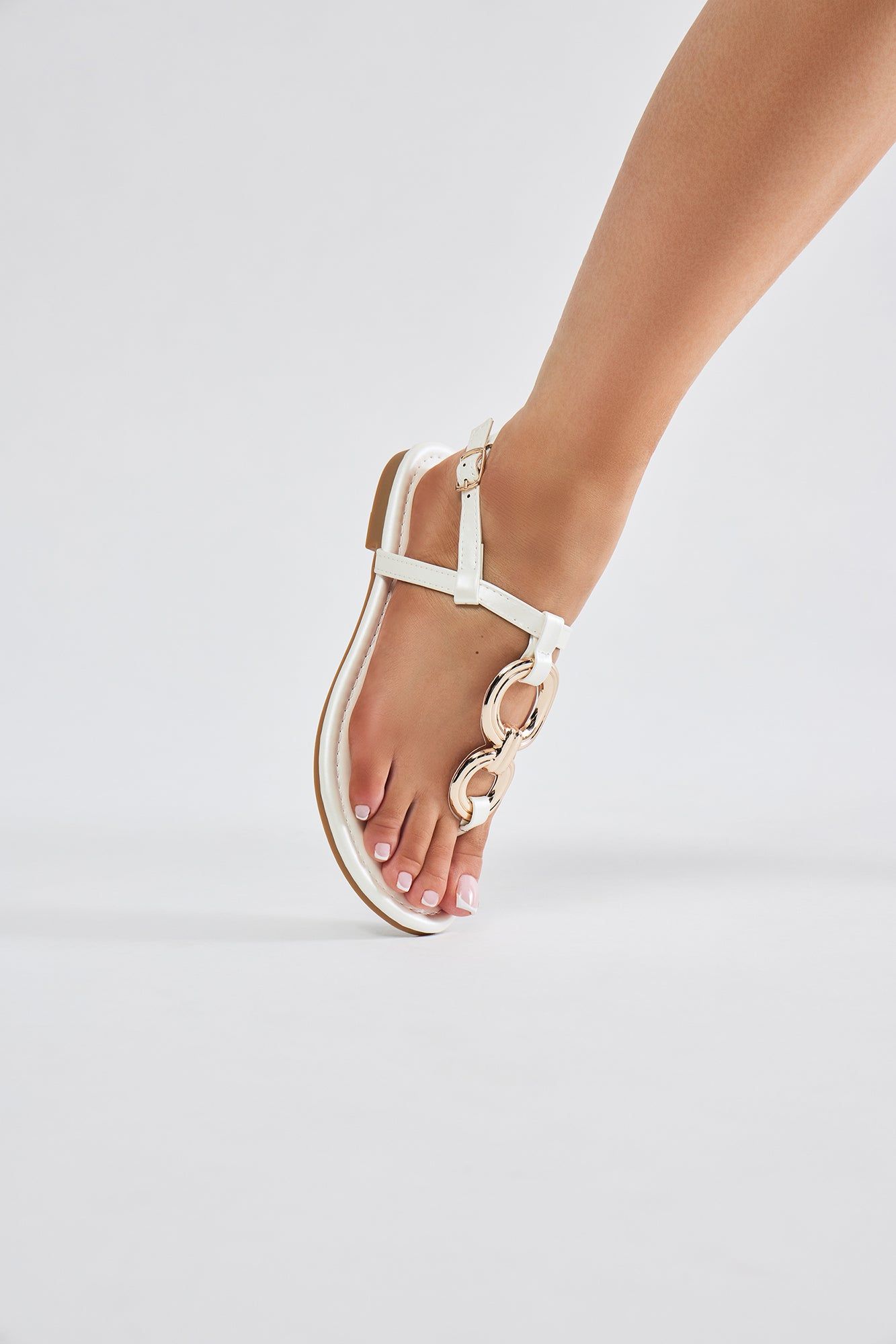 Gabriella Flat Sandals - White sold by Fashion Nova product image thumbnail 3