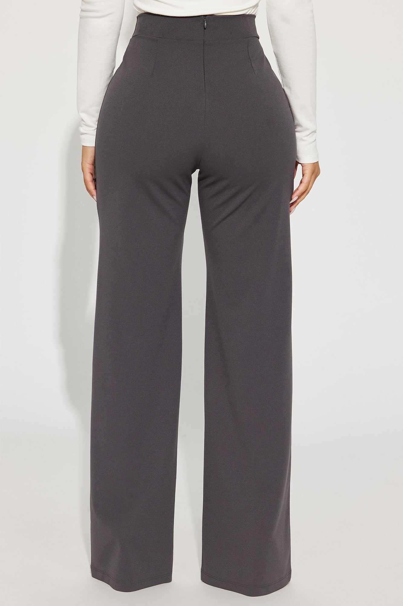 Petite Victoria High Waisted Dress Pants - Charcoal sold by Fashion Nova product image thumbnail 3