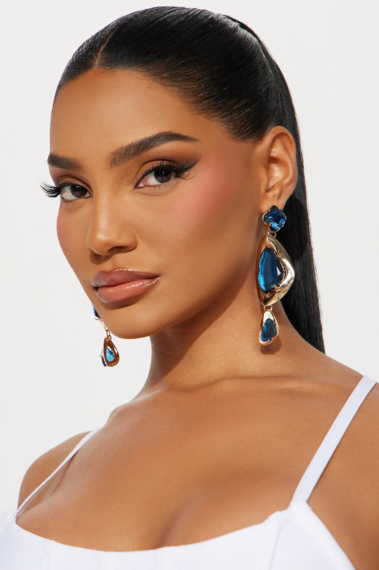 Blue Iris Drop Earrings - Blue sold by Fashion Nova product image thumbnail 2