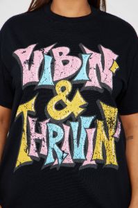 I'm Thrivin' Graphic Tee - Black sold by Fashion Nova