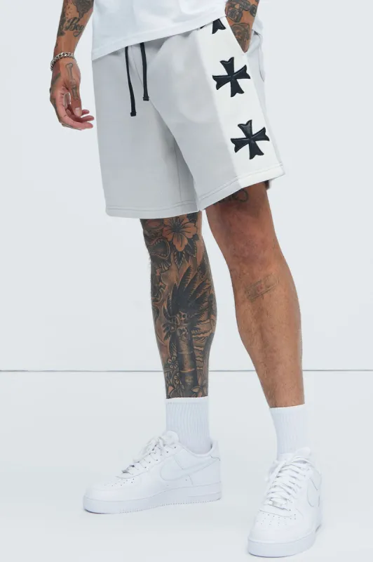 Tyson Desmond Sweat Shorts - Grey/combo sold by Fashion Nova