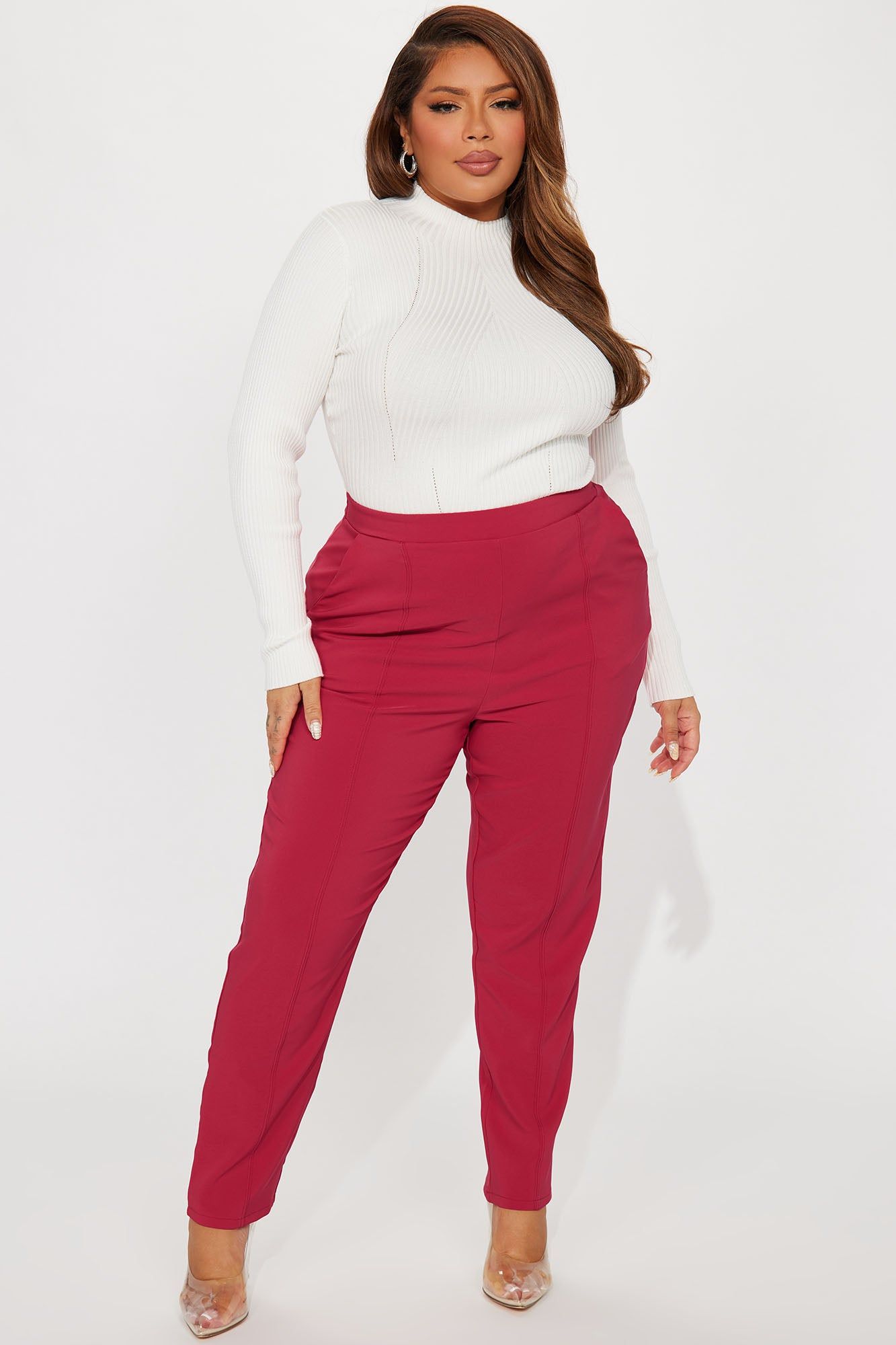 Back At It Trouser Pant - Magenta sold by Fashion Nova product image thumbnail 4